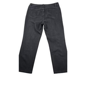 Soft surroundings M SHORT high rise black jeans 33x24 comfort stretch casual